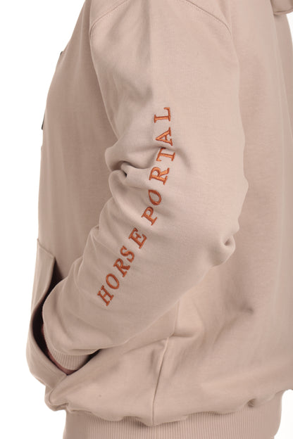 Men's Ivory Hoodie Bronze Logo