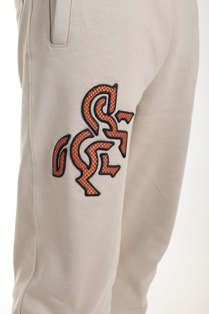 Men's Ivory Sweatpants Bronze Logo