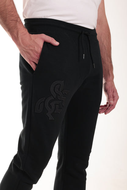 Men's Black Sweatpants Black Logo