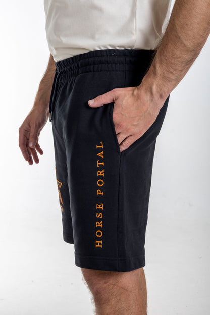 Men's Black Shorts Bronze Logo
