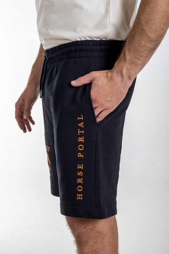 Men's Black Shorts Bronze Logo
