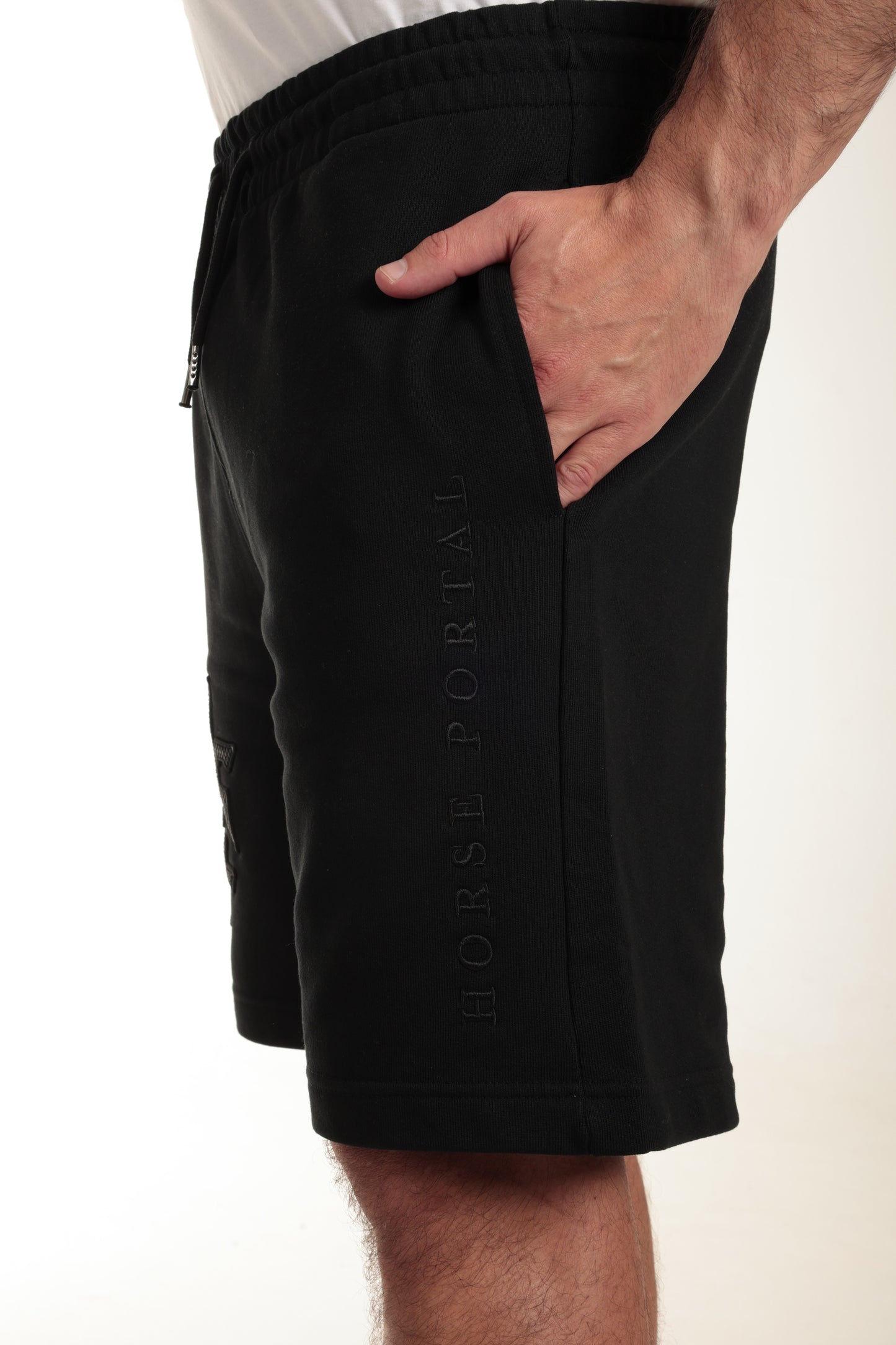 Men's Black Shorts Black Logo