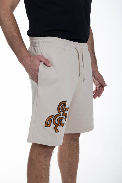 Men's Ivory Shorts Bronze Logo