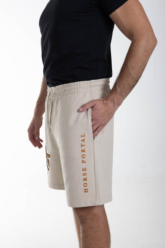 Men's Ivory Shorts Bronze Logo