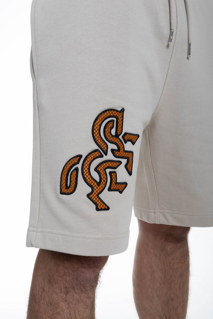 Men's Ivory Shorts Bronze Logo