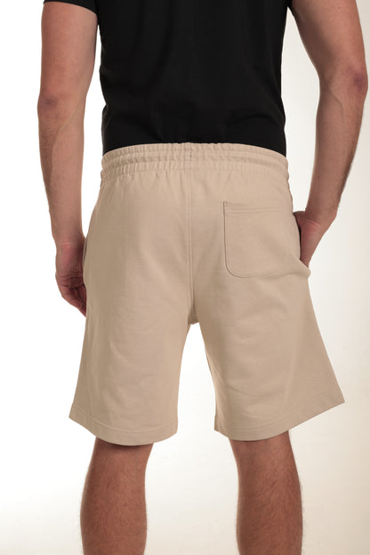 Men's Ivory Shorts Black Logo