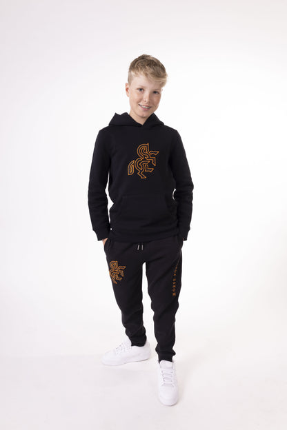 Boys' Black Hoodie Bronze Logo