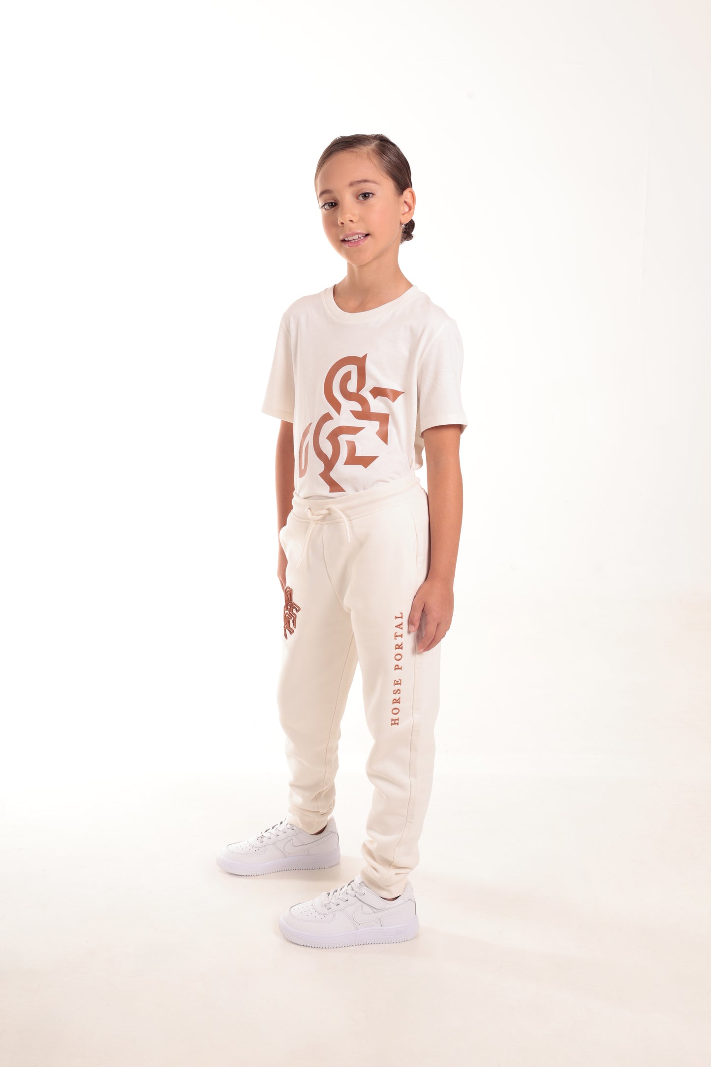 Kids' Black Sweatpants Bronze Logo