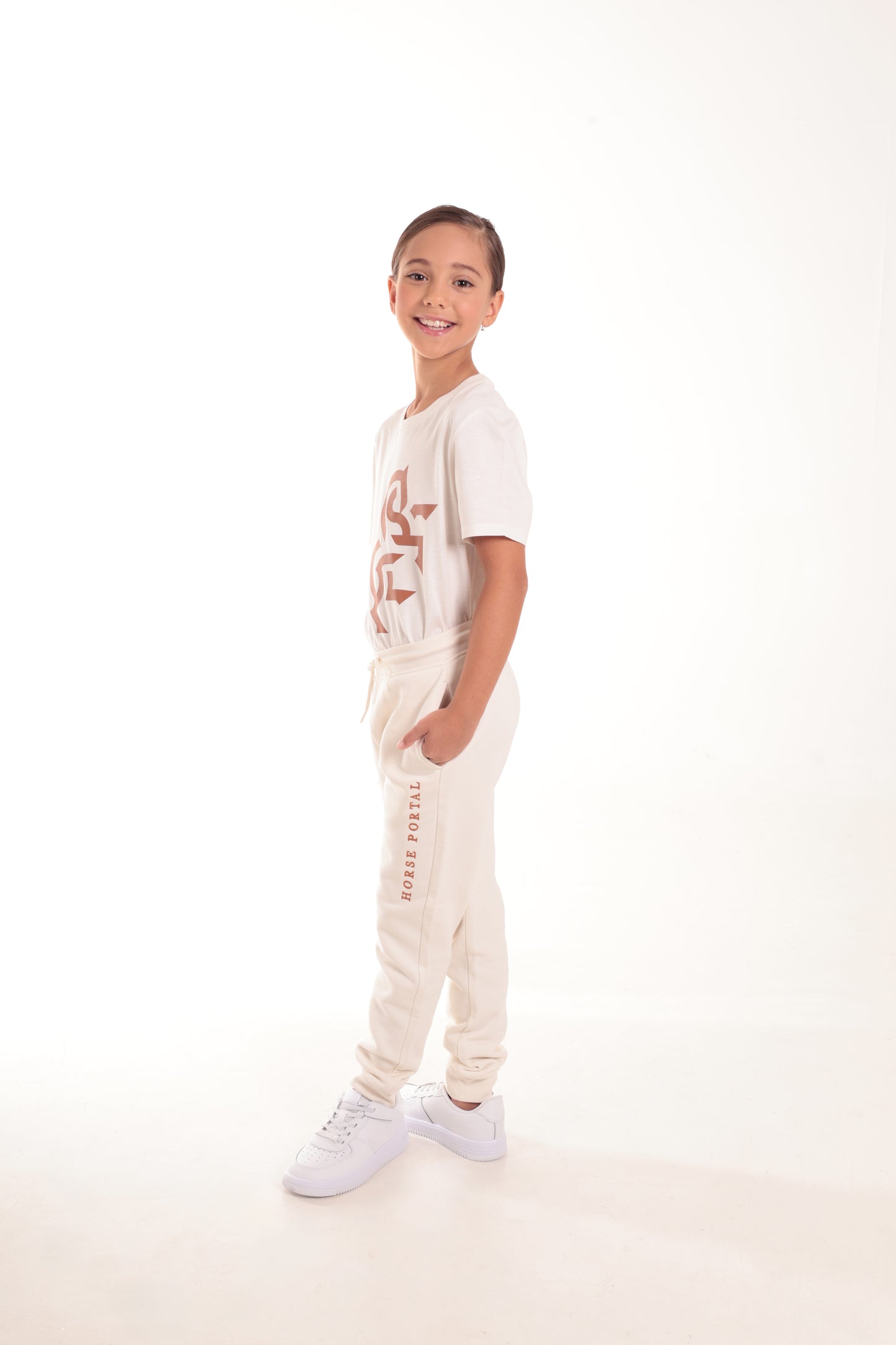 Kids' Black Sweatpants Bronze Logo