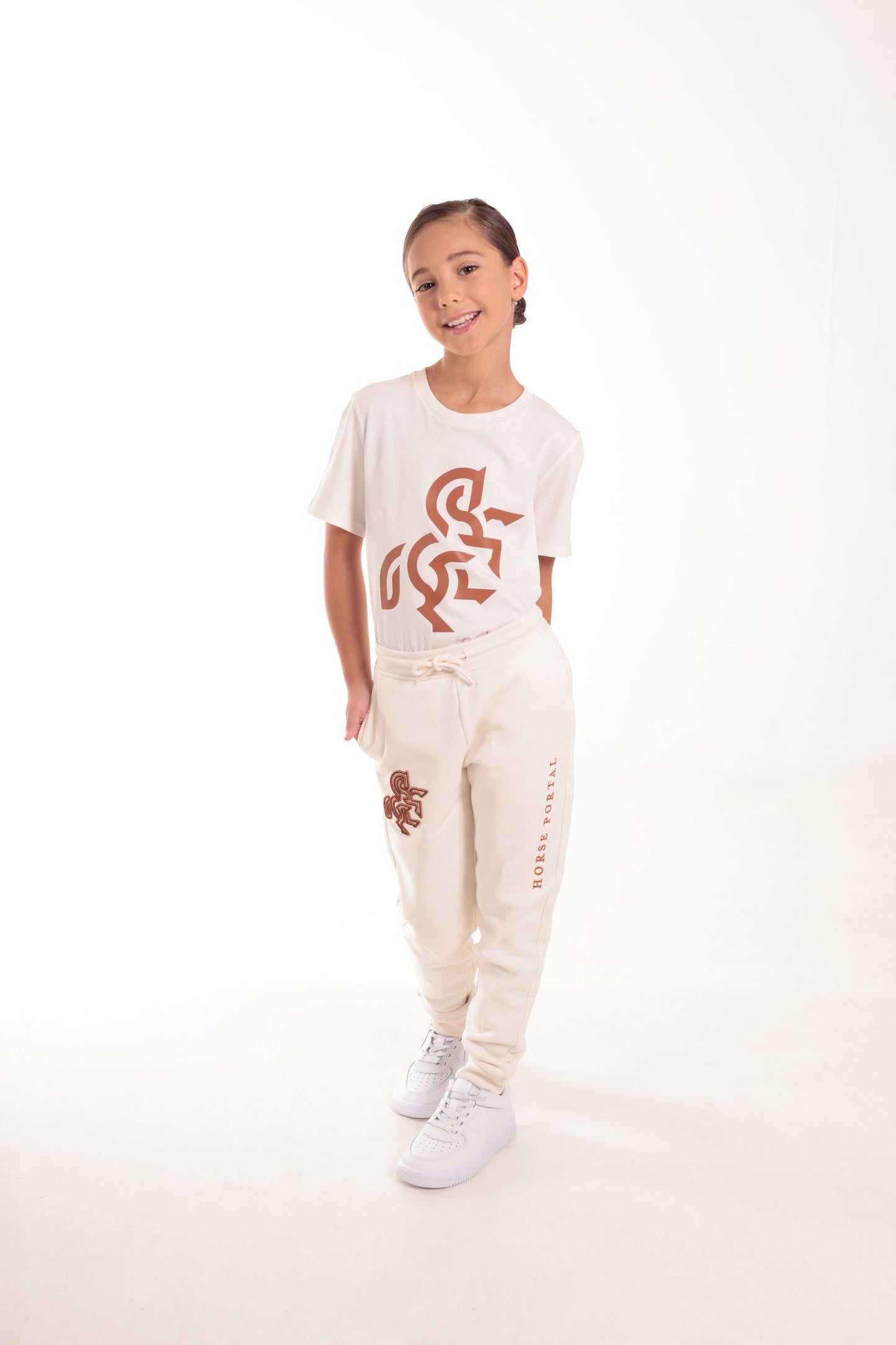 Kids' Black Sweatpants Bronze Logo