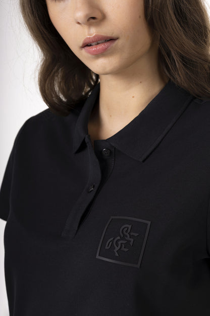 Women's Black Polo T-shirt