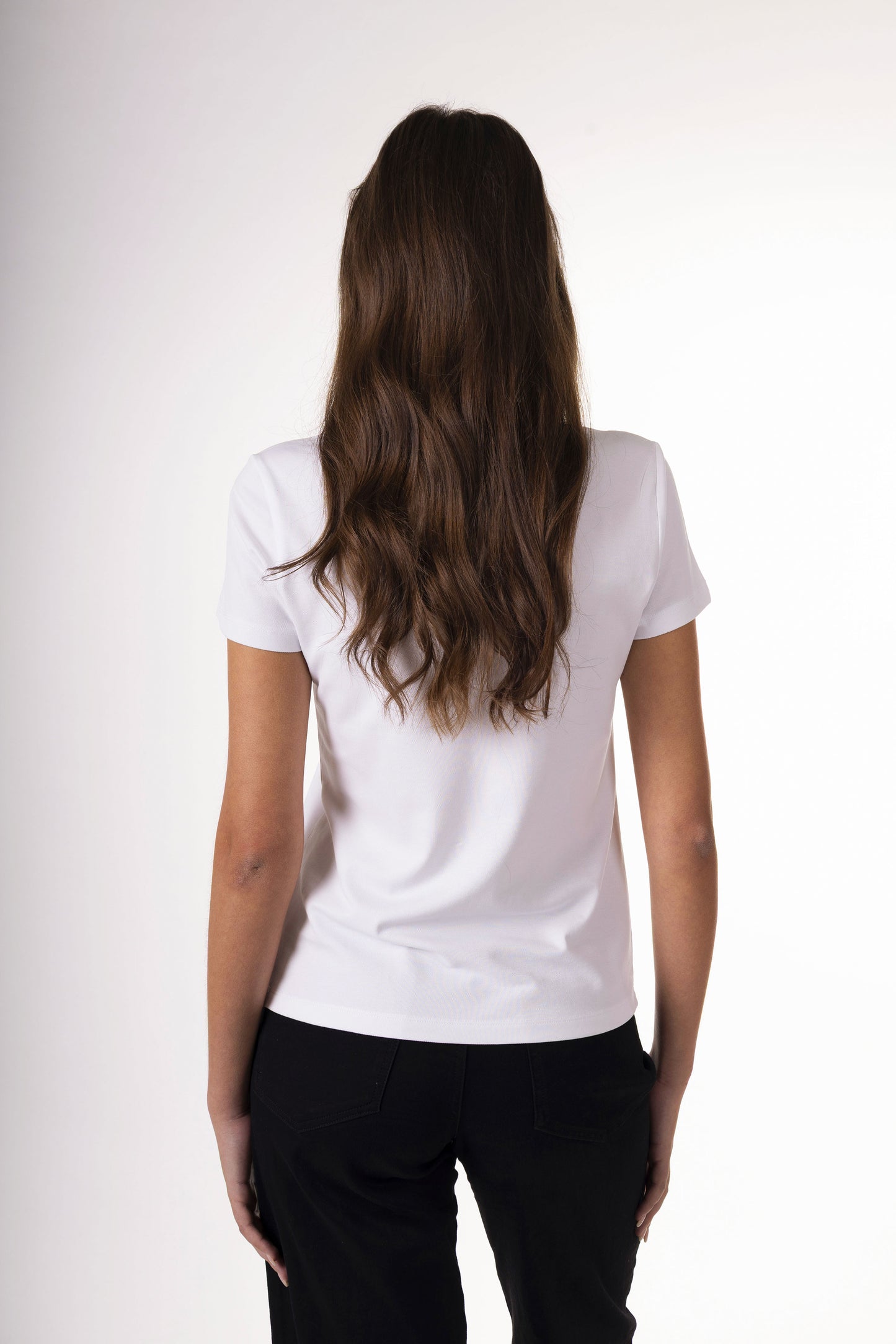 Women's White Polo T-shirt