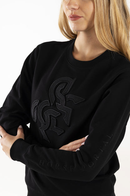 Women's Black Sweatshirt - Black Logo