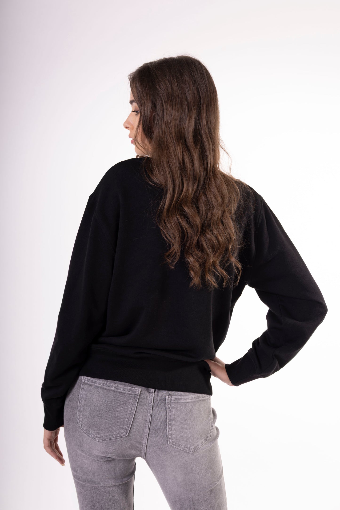 Women's Black Sweatshirt - Bronze Logo
