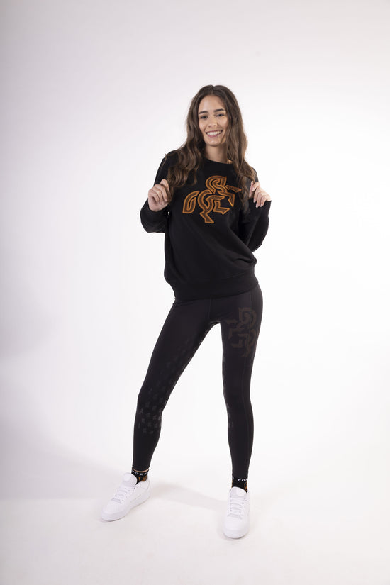 Women's Black Sweatshirt - Bronze Logo