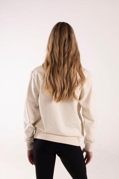 Women's Ivory Sweatshirt - Black Logo
