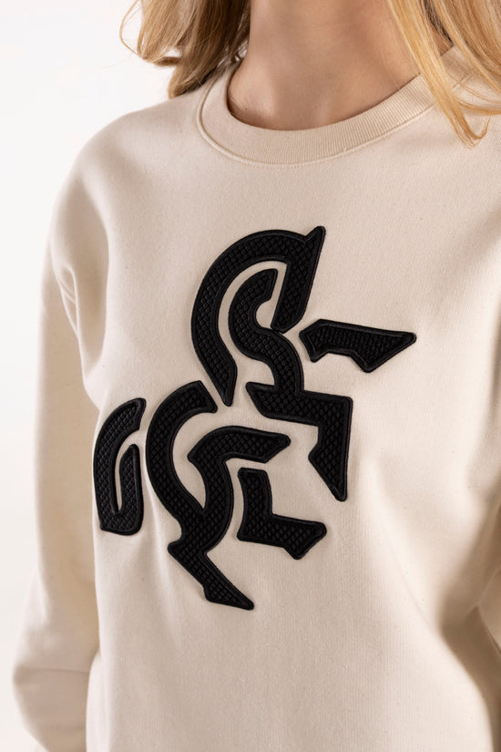 Women's Ivory Sweatshirt - Black Logo
