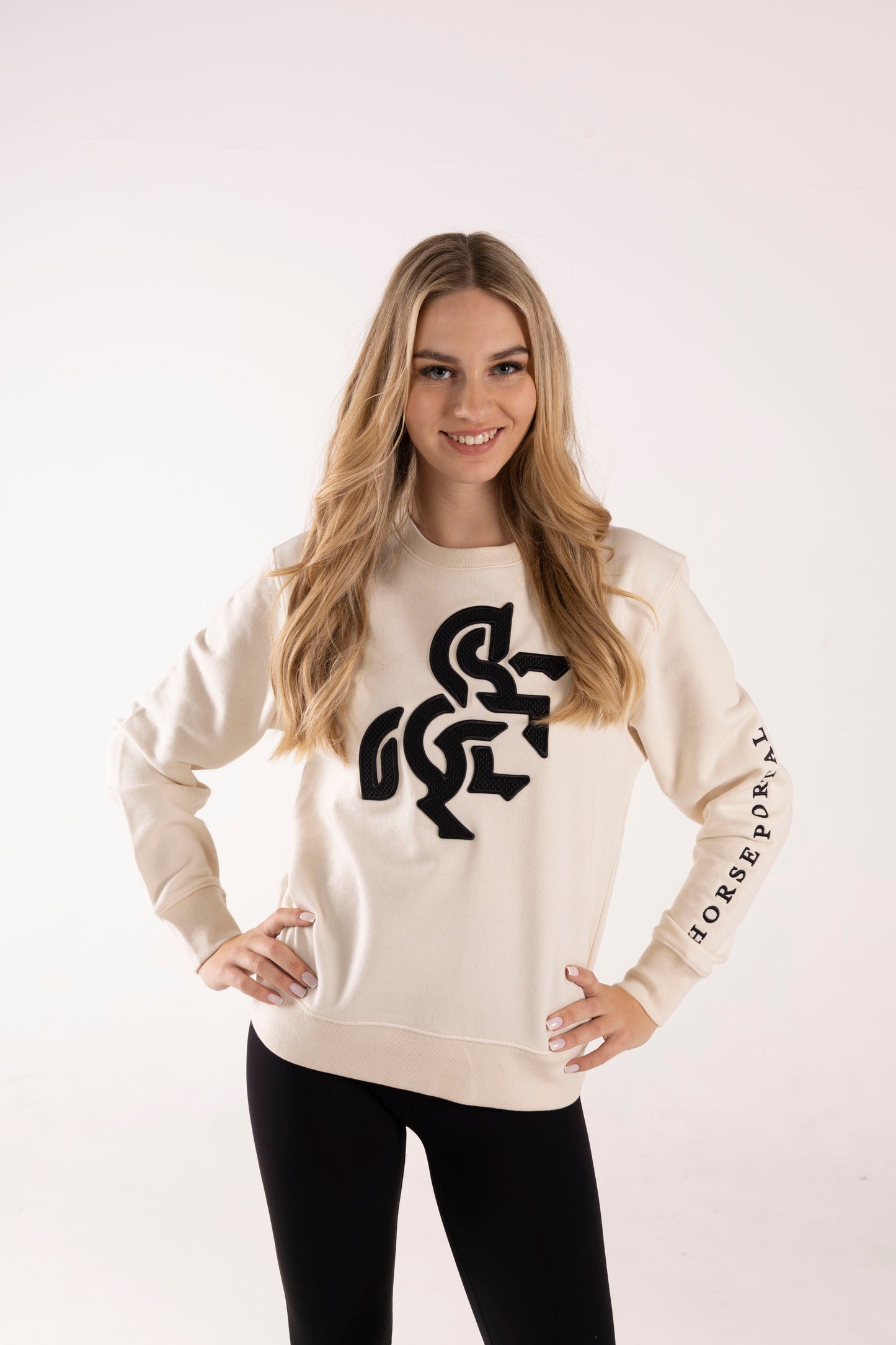 Women's Ivory Sweatshirt - Black Logo