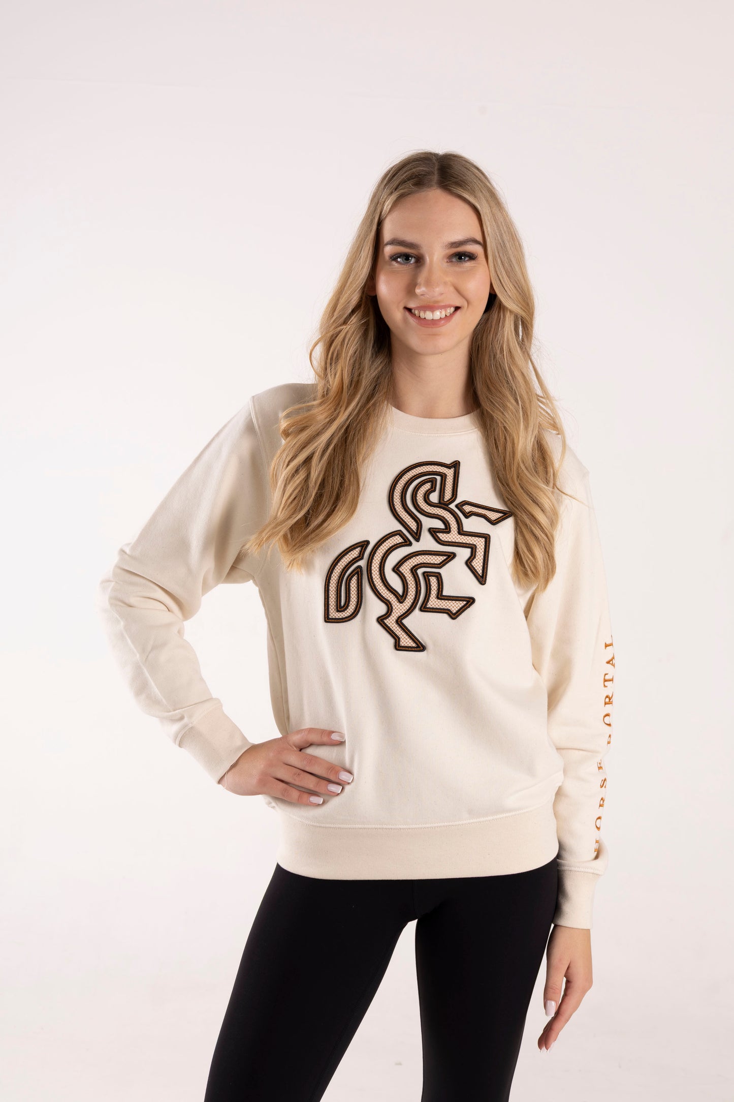 Women's Ivory Sweatshirt - Dark Logo