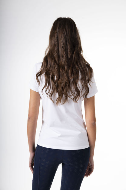 Women's White T-Shirt - Bronze Logo