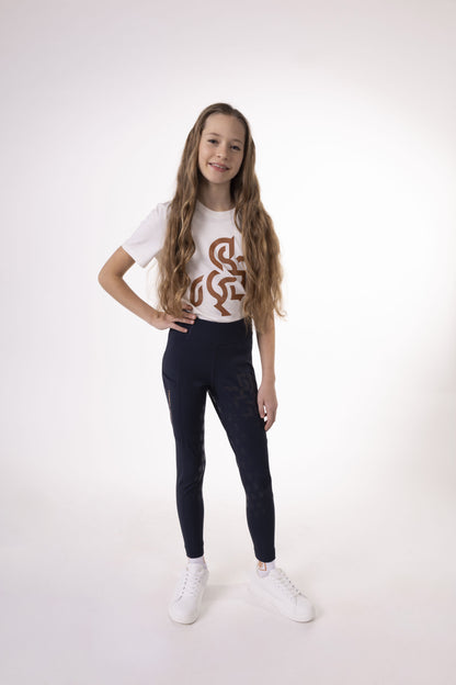 Kids' Ivory T-Shirt Bronze Logo