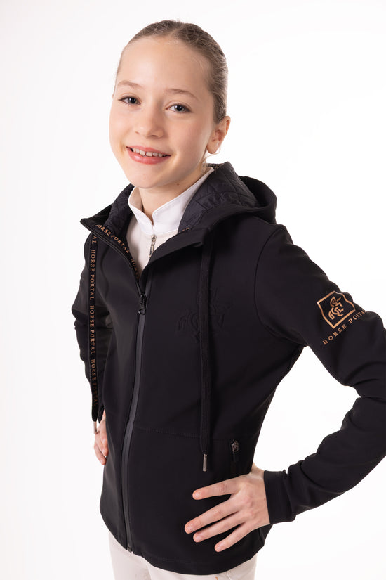 Girls' jacket with Quilted Hoodie