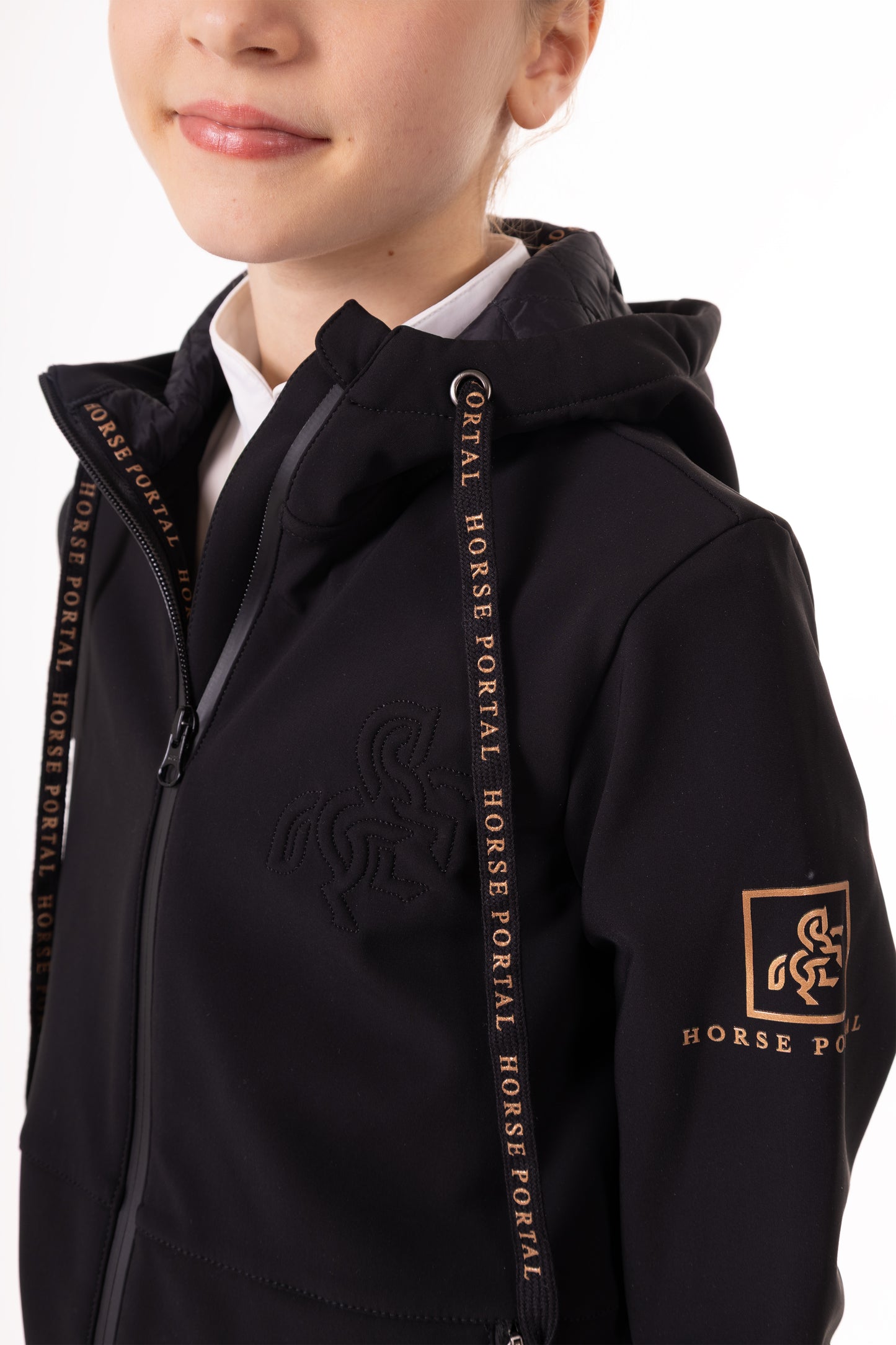 Girls' jacket with Quilted Hoodie