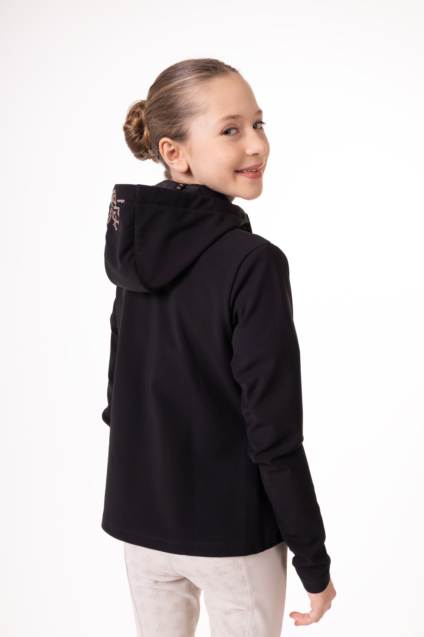 Girls' jacket with Quilted Hoodie