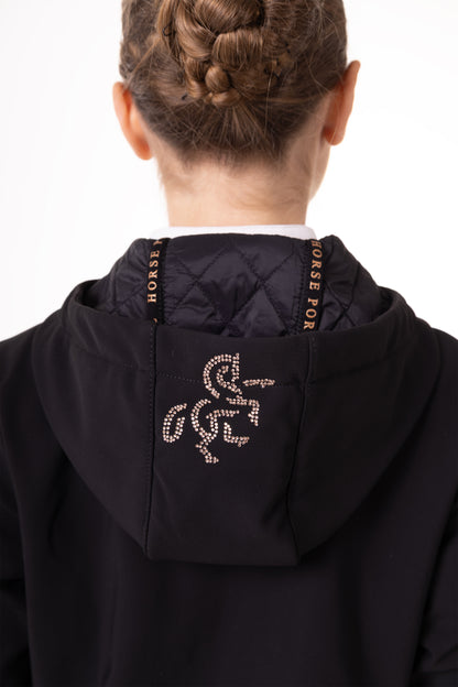 Girls' jacket with Quilted Hoodie