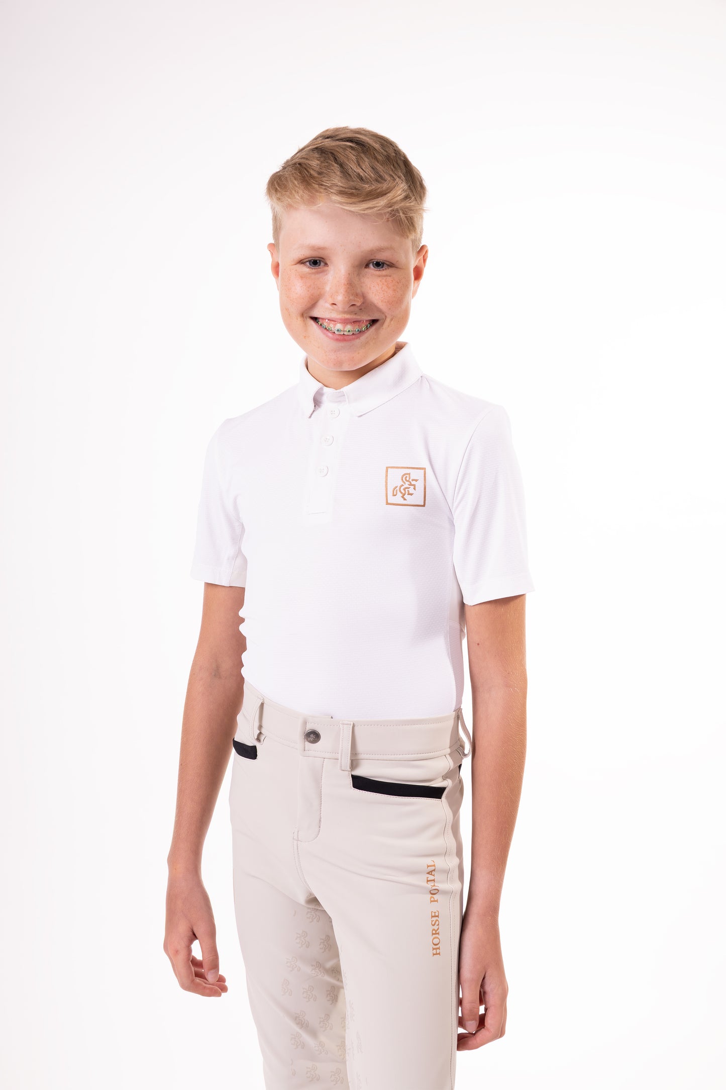 Boys' White Polo T-shirt Competition