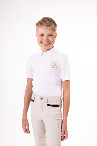 Boys' White Polo T-shirt Competition