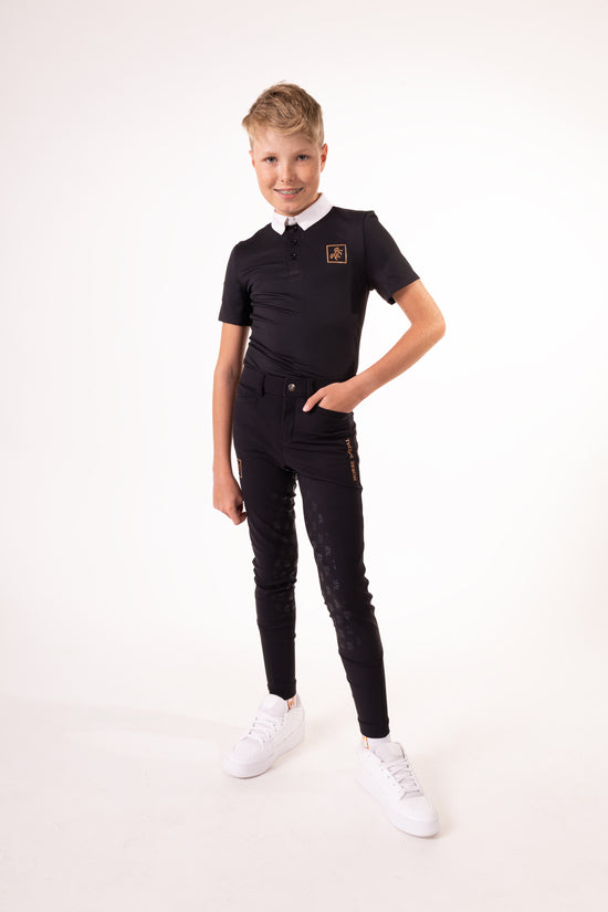 Boys' Black Polo T-shirt Competition