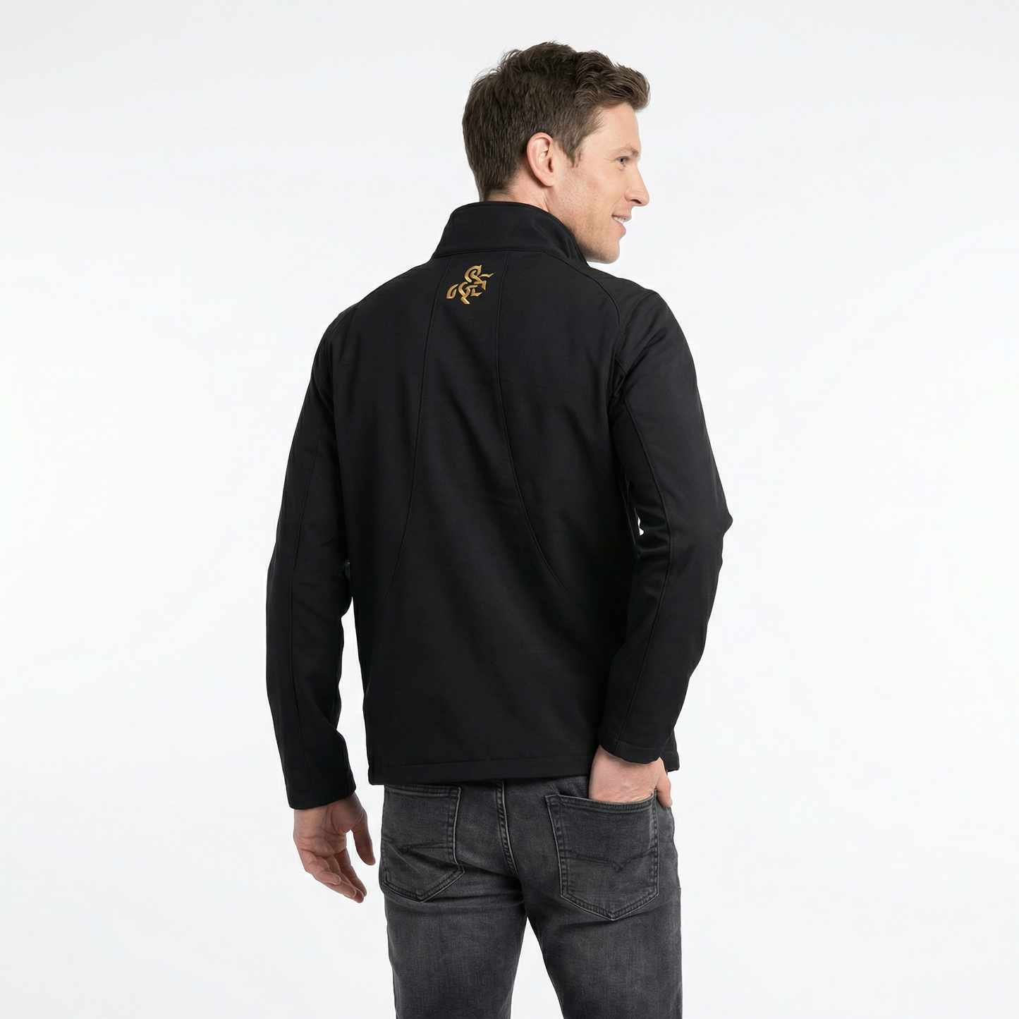 Men's jacket with front quilting Black