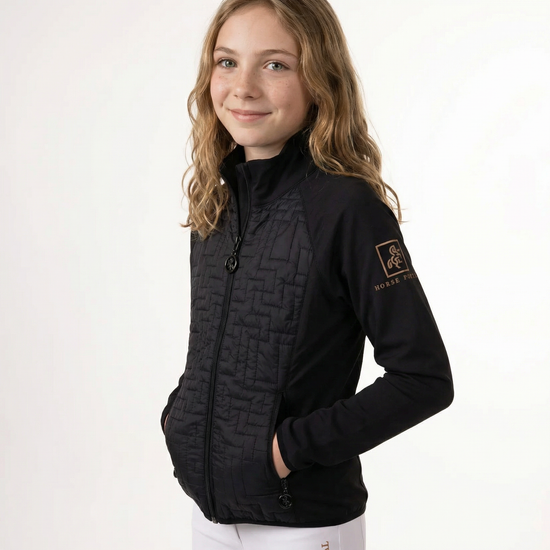 Girls' jacket with front quilting
