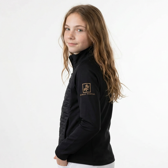 Girls' jacket with front quilting