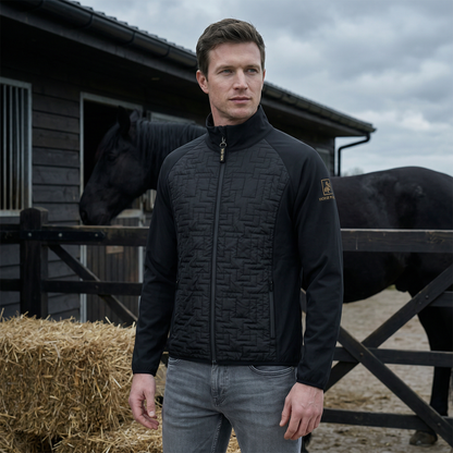 Men's jacket with front quilting Black