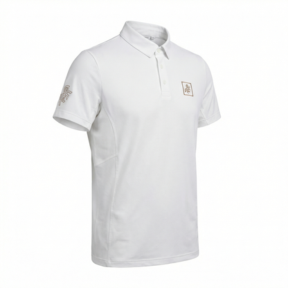 Men's White Polo T-shirt Comptetion