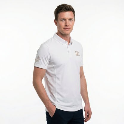 Men's White Polo T-shirt Comptetion