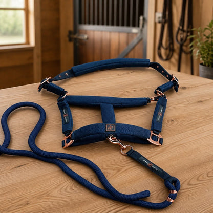 Halter Blue/Bronze Buckles
