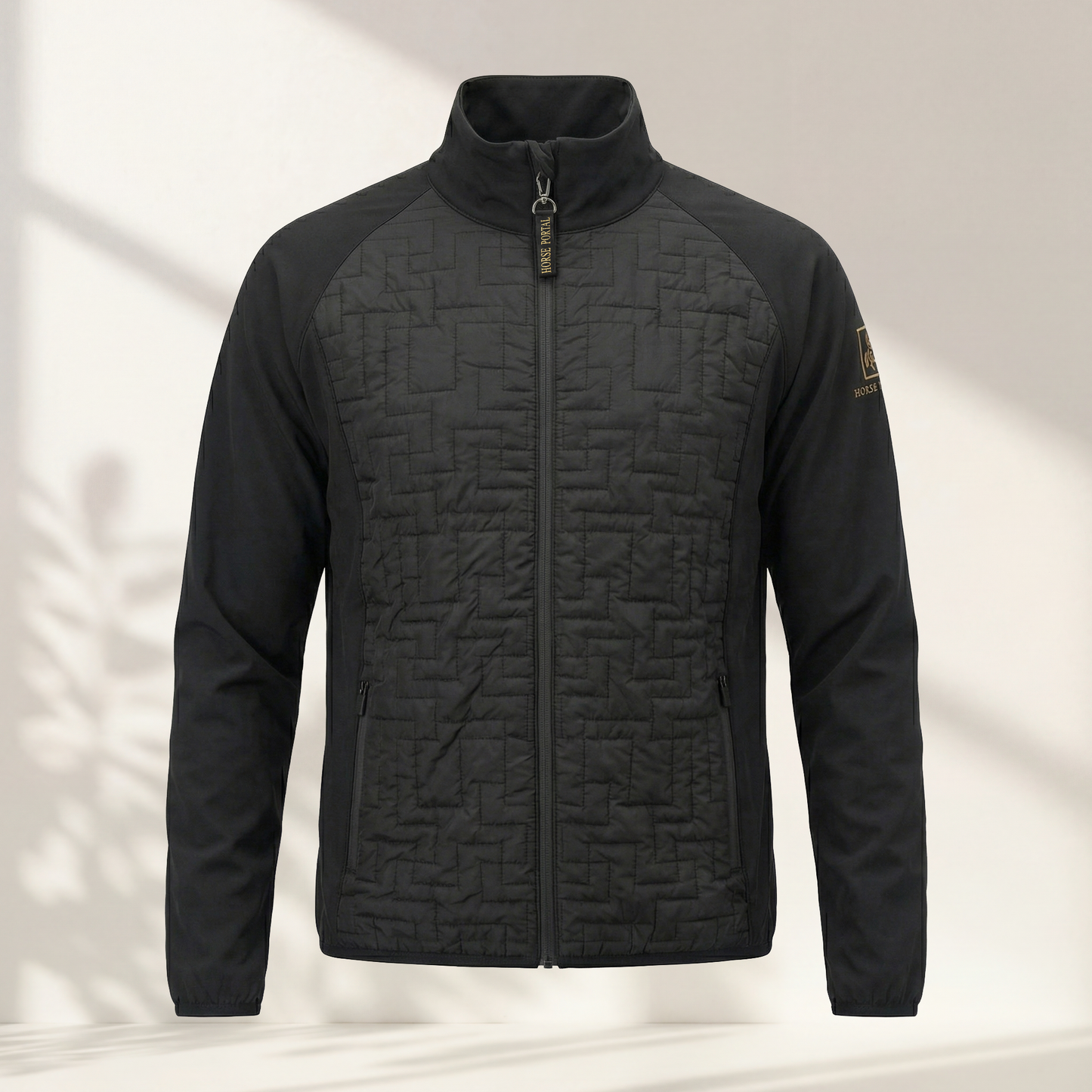 Men's jacket with front quilting Black